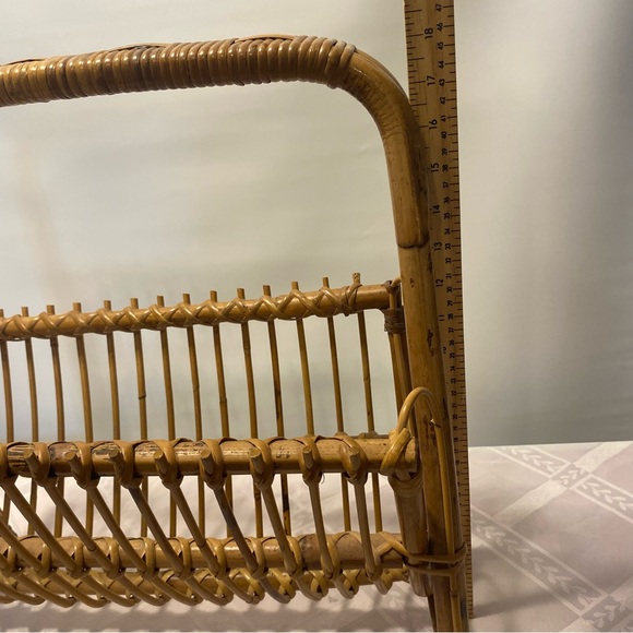 Vintage Wicker Magazine Rack - Picture 13 of 14